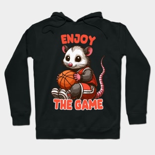 Opossum With Basketball Hoodie